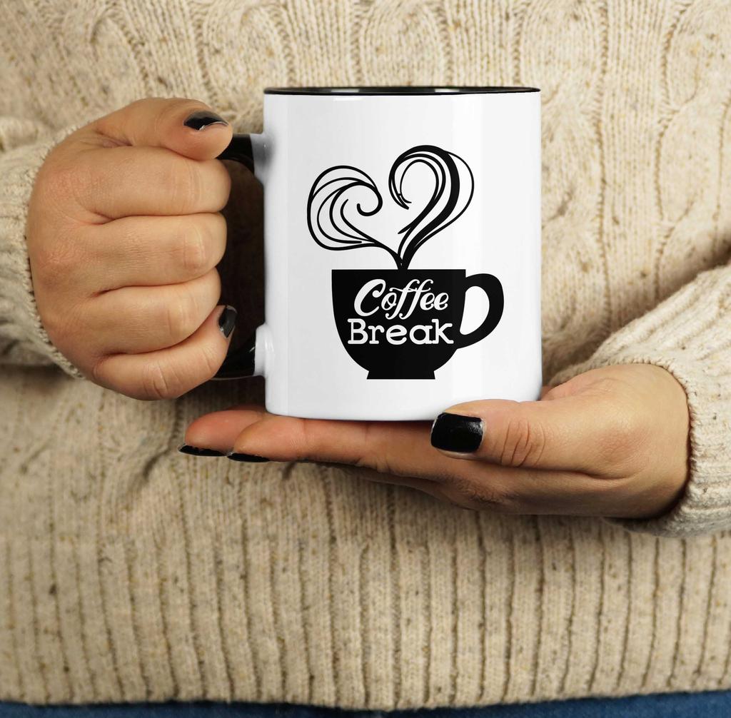 Inkdotpot Кофейная пауза 11 унций керамические кофейные кружки отлично подходят для коллег, начальников, подарков на кофе