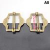3Pcs Metal Two Slides Tri-Glide Buckles For Suit Vest Shoulder Leather Bag Strap Belt Slider Adjustment Rectangle Buckle