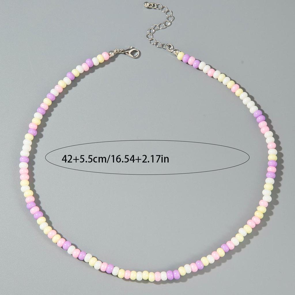 1 шт. Новое ожерелье из бусин конфетных цветов, Милое и симпатичное для женщин, Подходит для повседневной носки и встреч