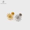 Swirl Stainless Steel Lip Rings - Sunflower Design Piercing Jewelry