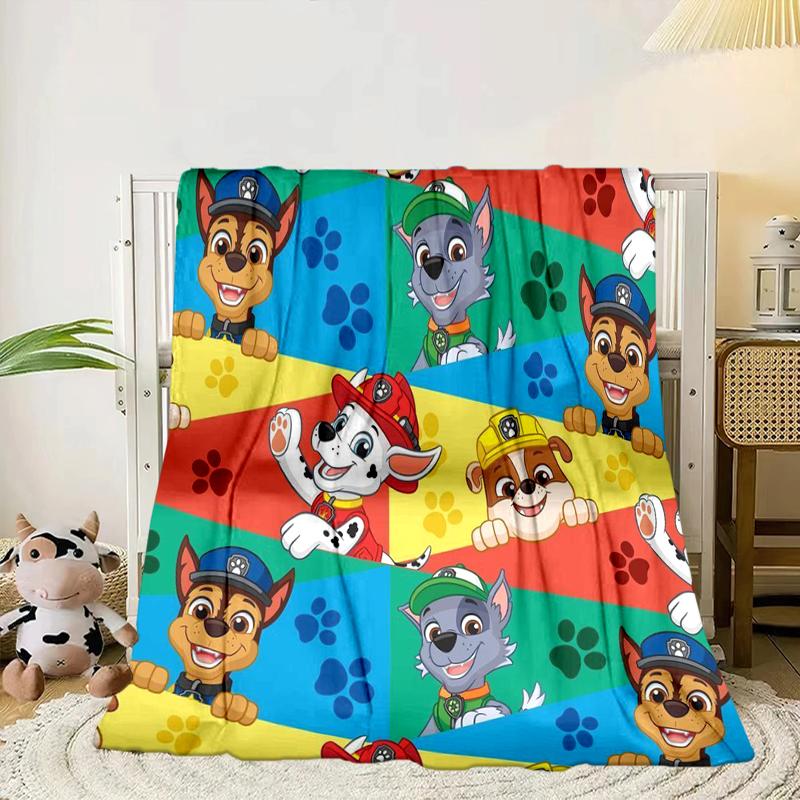 Dog Paw Adventure Blanket Flannel Blanket for bed, sofa, Camping, Hiking, Picnic Essentials, gift for family Fan gifts