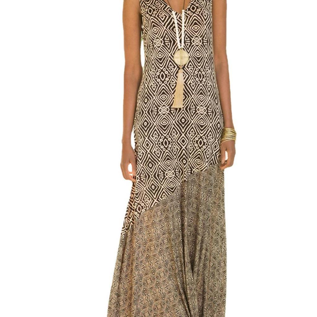 Bohemian Sleeveless Patchwork Women's Vacation Dress