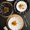 Folded Western Food Plate Household Steak Plate French Plate Premium Dish Plate New Oven Hotel Ceramic Tableware