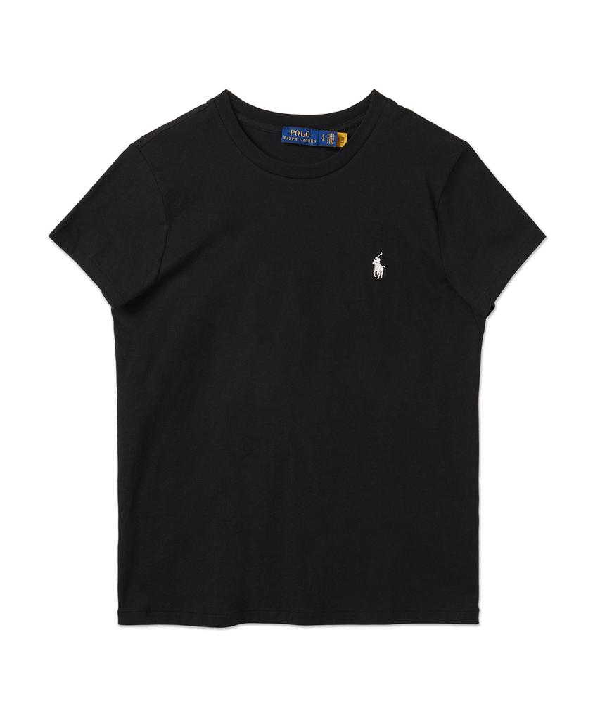 POLO RALPH LAUREN W Cotton Jersey Crewneck Tee - Black