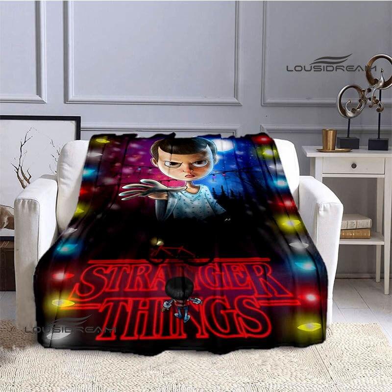 Плед 'Очень странные дела' Классический принт Тонкий плед Фланель Мягкий и удобный Домашний Плед для путешествий Подарок на день рождения Плед для кровати