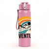 1PC Mountain Sunset Adventure 750ml Color Plastic Sports Water Bottle Leakproof Flip Straw Lid Suitable for Sports Office Home Use