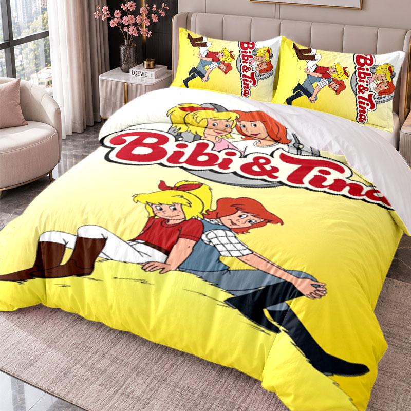 Bibi Blocksberg 3Pcs Bedding Set Duvet Cover With Two Pillowcases For Bedroom Home Decoration