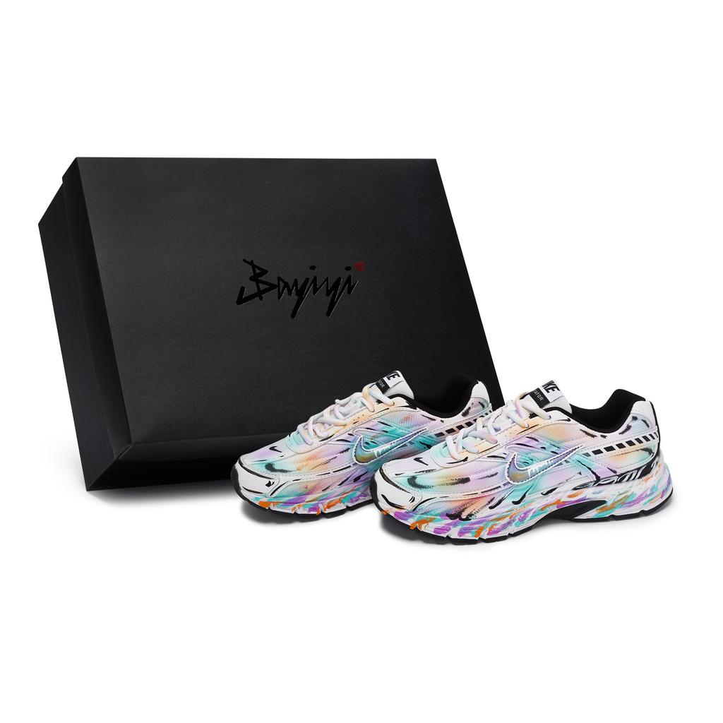 Nike Initiator Abrasion Resistant Low top Running Shoes Men's White Blue Pink Purple 394055-100(Team80-S-BOX)