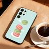 Вкусный Макарон  Цветной Чехол Для Телефона Для Samsung S26,S25,24,23,22,30,21,10,9,Ultra,Plus,Lite,FE Мягкий Черный Чехол