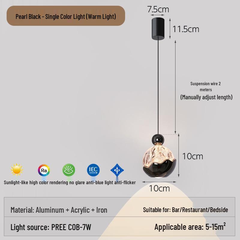 Italian Luxury Adjustable Pendant Light with Hand Sweep Sensor for Bedroom