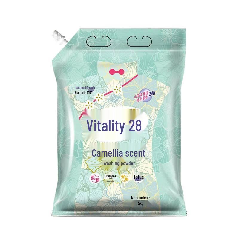 Порошок для стирки Vitality Camellia Floral: Долговечный пятновыводитель, семейная упаковка