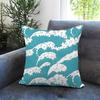 Light blue ocean ripple Cushion Cover Comfortable Reversible Pillow Cover Ideal for Car Sofa Bedroom  Beyond