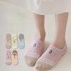 Вышитые носки с мелким вырезом для весны и лета, тонкие полосатые носки-лодочки, милый мультяшный пес, невидимые носки для девочек