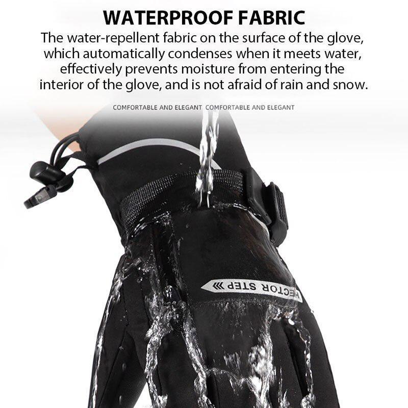 Унисекс ветрозащитные теплые зимние лыжные перчатки водонепроницаемые флисовые перчатки для сенсорных экранов нескользящие перчатки для сноуборда снегоходов на открытом воздухе походные перчатки