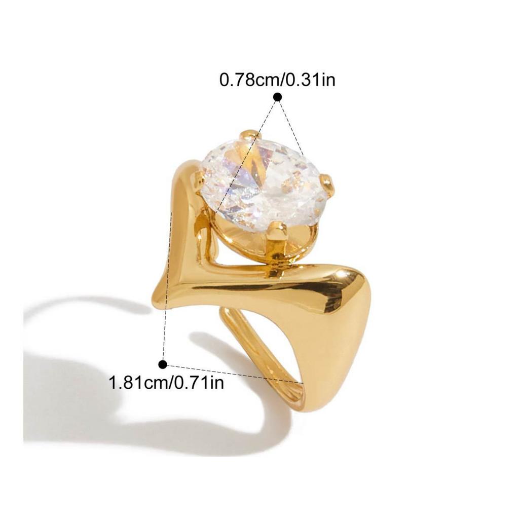 Минималистичное геометрическое кольцо с цирконом, полое, круглое, для женщин, из нержавеющей стали, с чеканным узором, ювелирное изделие в виде цветка