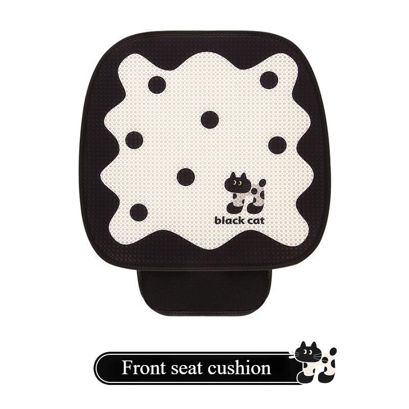 Cute Polka Dot Cat Four Seasons Universal Seat Cushion Covers Cartoon Breathable Comfortable Auto Seat Accessories