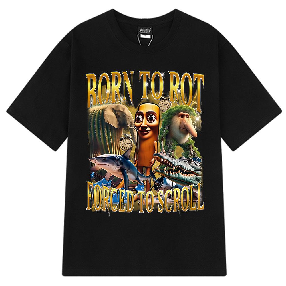 Italian Brainrot Tralalero Tralala Tung Tung Tung Sahur Bombardiro Crocodilo Funny Meme T-shirt Men Women Fashion Loose T Shirts