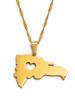 The Dominican Republic Map Pendant Necklace for Women Men Silver Color/Gold Color Jewelry Map of Dominican #G004321