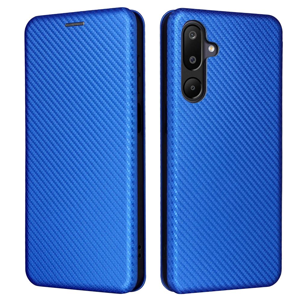 Для Samsung Galaxy F16 5G/M16 5G Чехол Текстура углеволокна Ударопрочный Чехол для телефона из ПУ кожи