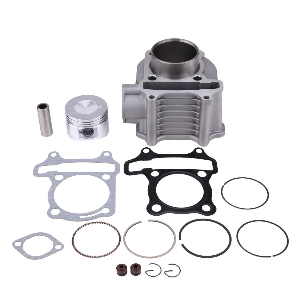 Motorcycle Engine Cylinder Kit Piston Gasket 52.4mm Bore for GY6 125CC 152QMI