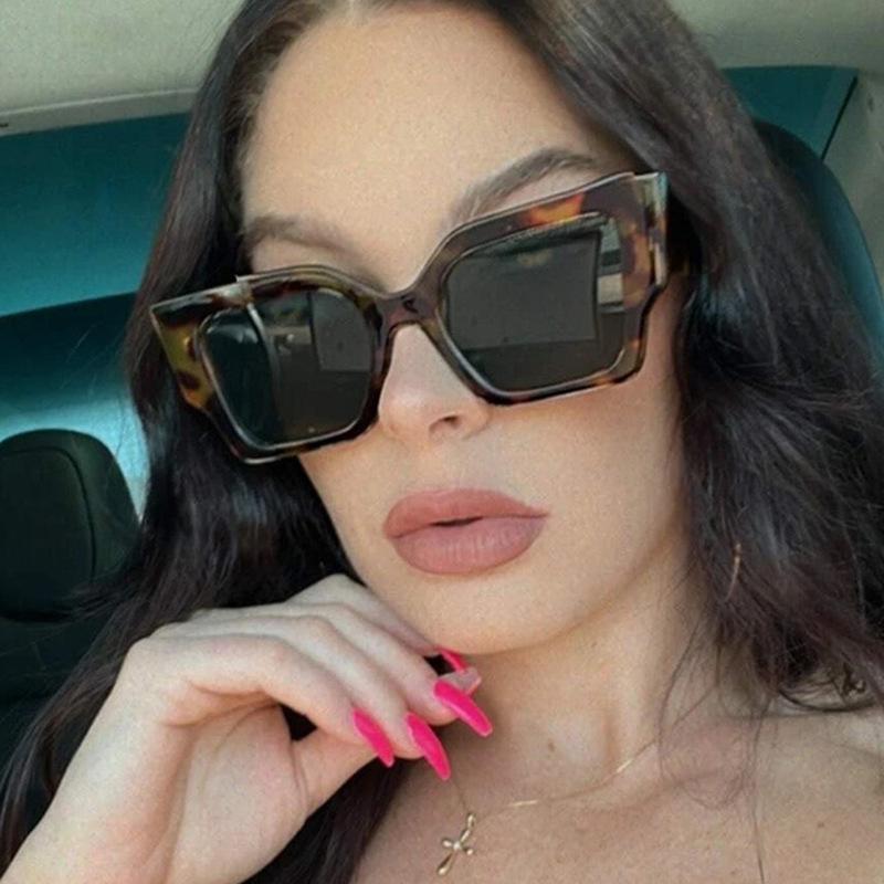 Square large frame sunglasses, new sunglasses ins trendy sunglasses, women's high-end street photography