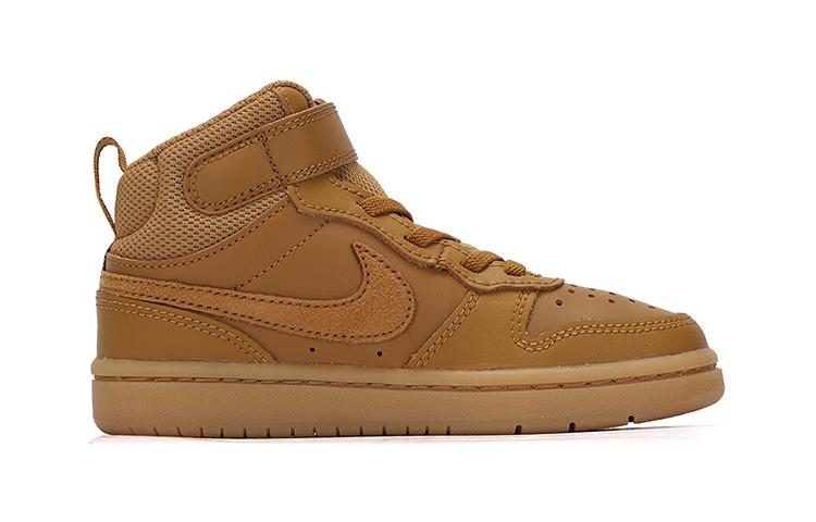 Nike Court Borough Mid 2 Wheat Black Gum Light Brown GS CD7783-701