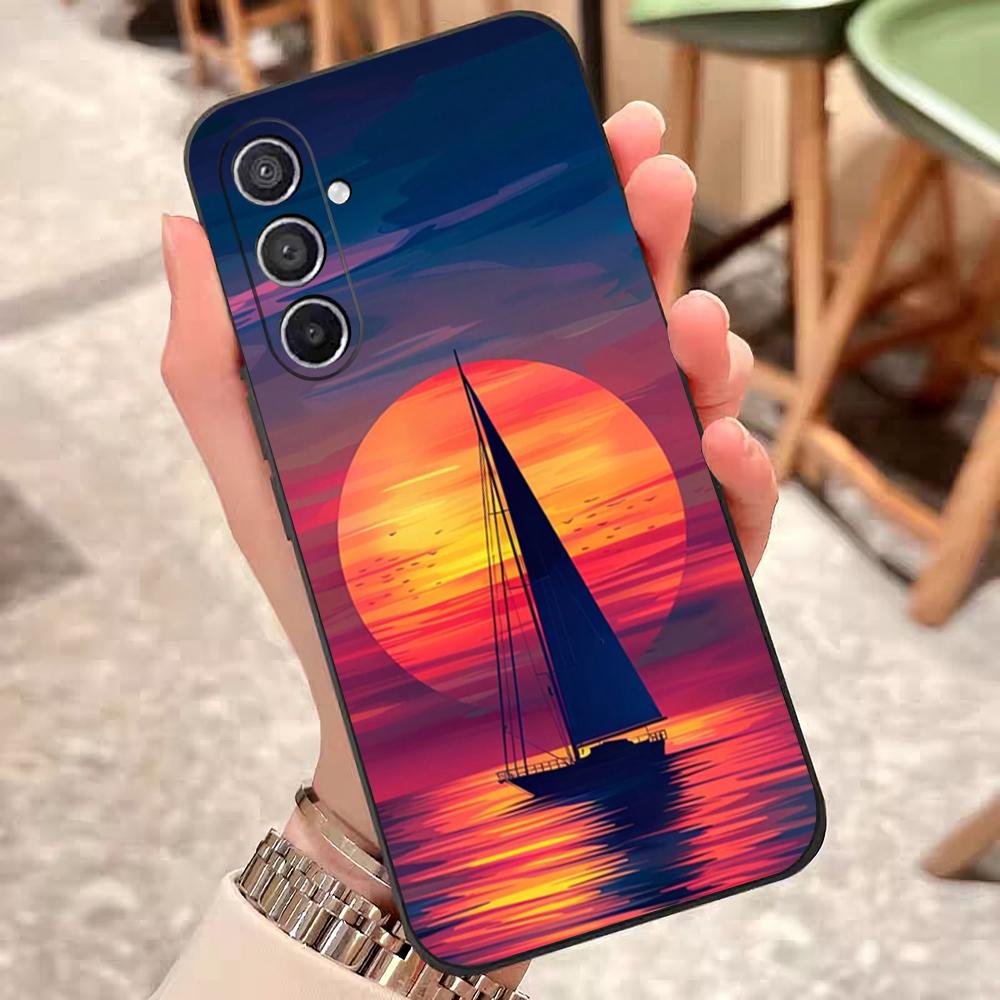 Картины с парусниками Чехол для телефона для Samsung S25 Edge S24 S23 S22 S21 S20 Ultra Plus Fe Galaxy A54 A53 A34 A25 A16 Силикон
