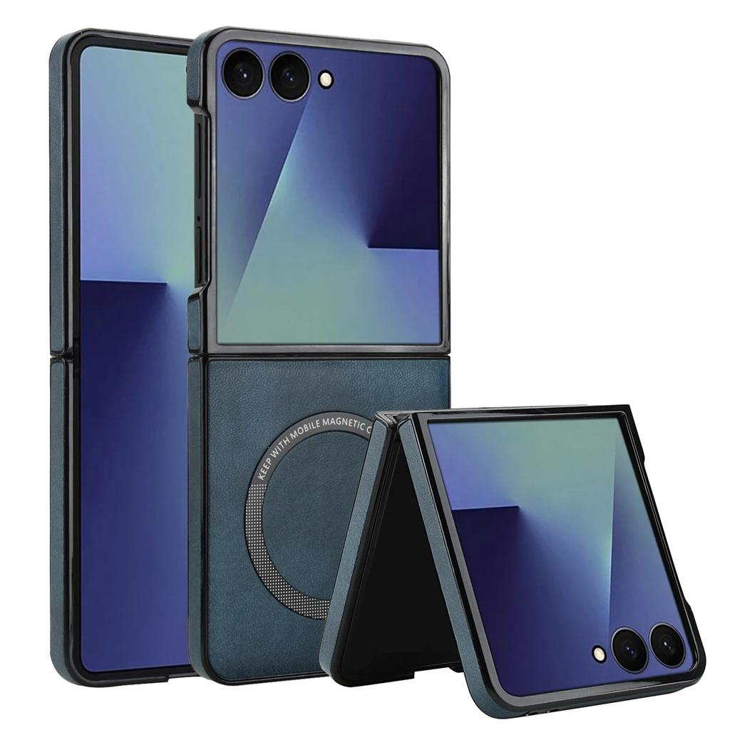 Магнитный защитный кожаный чехол для беспроводной зарядки для Samsung Galaxy Z Flip7 Flip6 Z Flip 6 5 4 3 Flip7 FE
