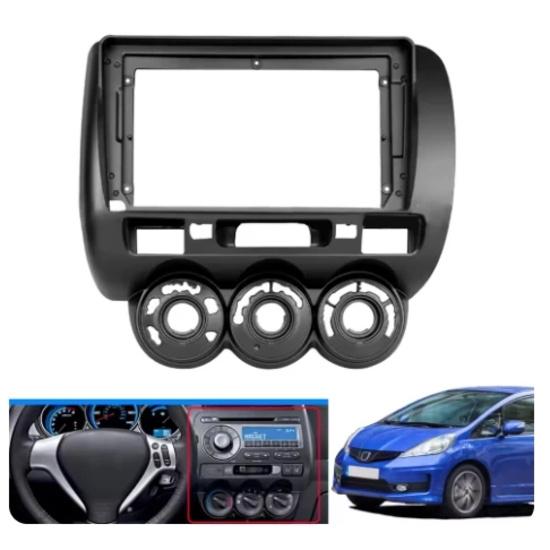 Панель-рамка 2 DIN для автомагнитолы Honda Fit Jazz 2004-2007, с ручным кондиционером, для праворульных автомобилей