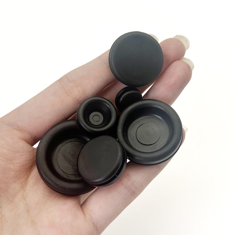 170pcs M7.14/M9.53/M12.07/M15.88/M19.05/M22.23/M25.4 Black Rubber Grommet Hole Plug Assortment Kit Electrical Wire Tools Set