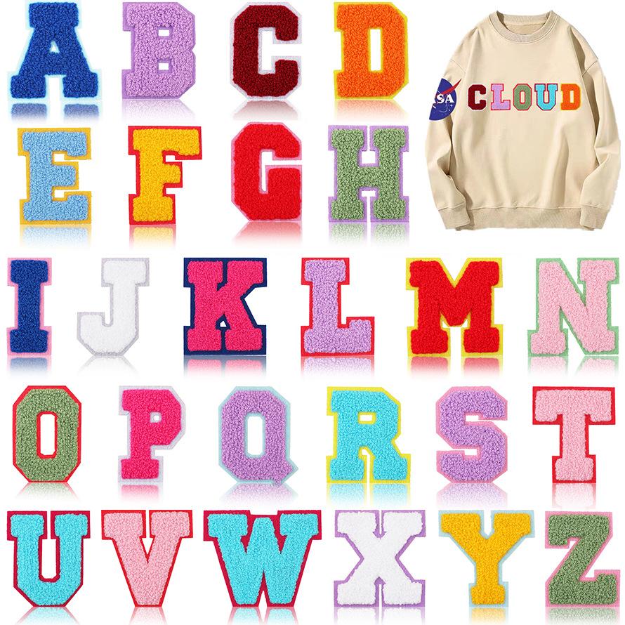 White 7Cm English Letter Embroidery Cloth Sticker Computer Embroidery Label Clothing Accessories Decorative Embroidery Sticker Ironing Stamp