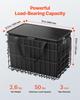 VEVOR Rear Bike Basket, Folding Wire Bicycle Basket with Cargo Net, Removable Liner Bag & Waterproof Cover