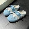 Baotou Half Slippers Women's 2025 New Summer One-pedal Little White Slippers Two-color Shoelaces Without Heels Dexun Shoes