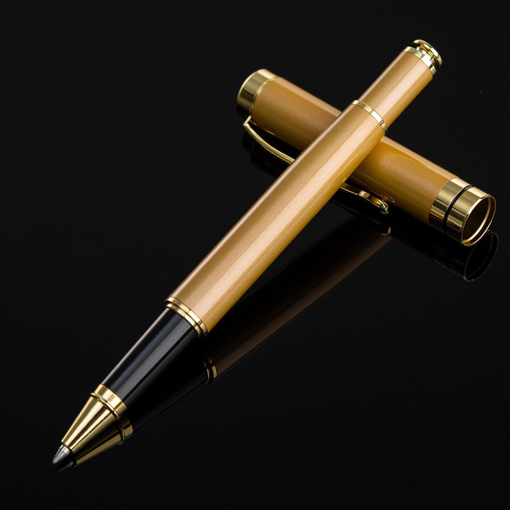 Luxury Brand Roller Ballpoint Pen Metal Office School Supplies Gold Rollerball Stationery