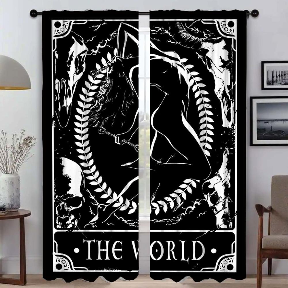 Гадание на картах Таро Элегантные шторы для гостиной Затемняющие шторы Тюль для спальни Домашний интерьер Шторы 2 шт.