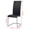 4 Piece Black Faux Leather Swivel Chairs