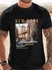 Men's 100% Cotton Summer Loose Fitting Casual New York Print Round Neck Short Sleeved T-shirt Top