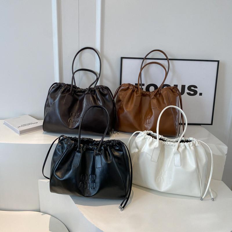 Винтажная однотонная сумка-тоут под мышкой большой вместимости для повседневного использования и путешествий