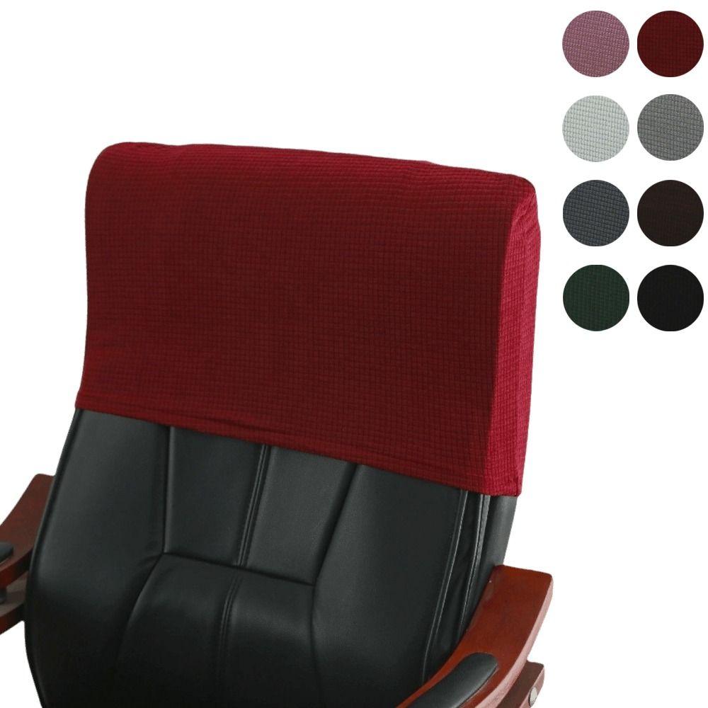 Simple Chair Backrest Cover Solid Color Dustproof Chair Back Protection Cover Elastic Thickned Office Chair Back Cover Office