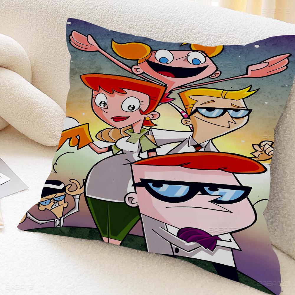 Мультяшная Подушка D-Dexter's L-Lab Подарок Декор для Дома и Офиса Спальни Дивана Автомобиля Наволочка Чехол 45x45