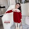 Red Children's Dress – Spring & Autumn Cute New Year Princess Outfit for Girls