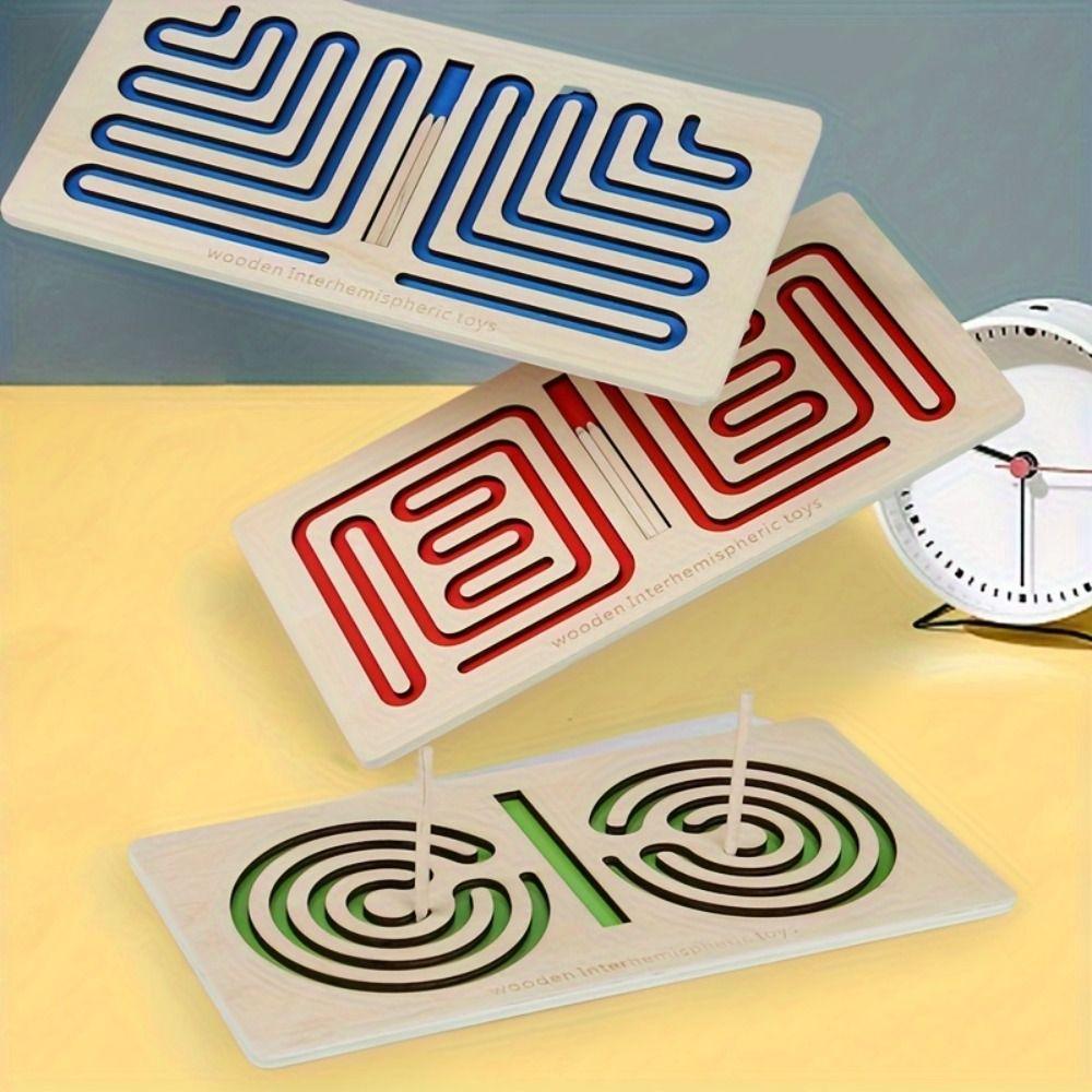 Hand Brain Coordination Brain Training Toys Trajectory Control Wooden Learning Toy Kids Toy