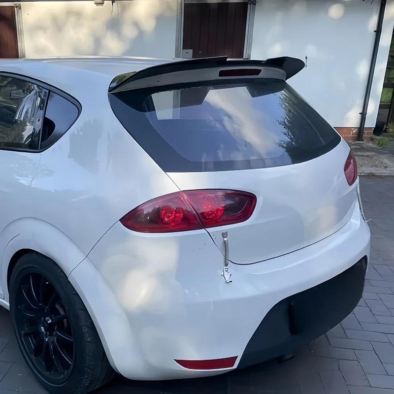 For Seat Leon MK2 2009-2012 4Door Hatchback Car Rear Roof Spoiler Splitter Rear Trunk Roof Lip Spoiler Tail Wing Bodykit Tuning