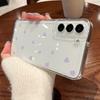 Cute Love Heart Print Phone Cover For Samsung S24 Ultra S23 S22 Plus S21 S20 FE A55 A54 A52 A35 A34 A14 Clear Soft Silicone Shockproof Case