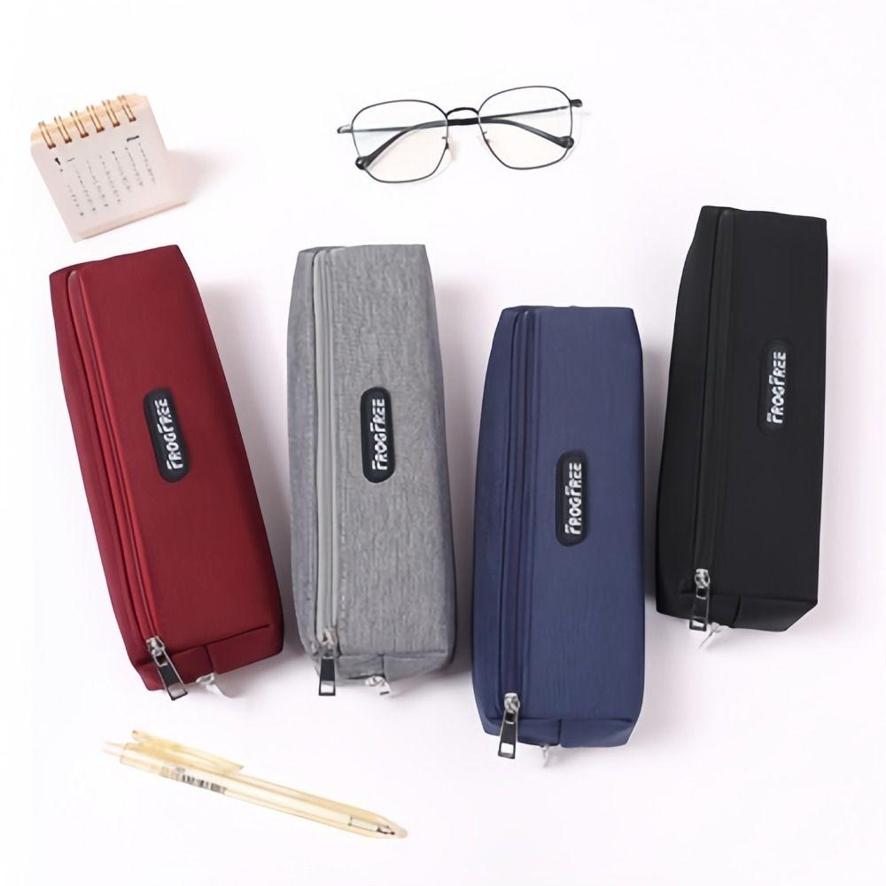 With Zipper Pencil Bags Canvas Pen Storage Bag Modern Pencil Case  for Student Kids