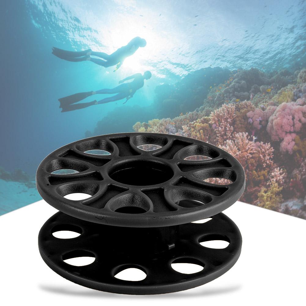 Durable Plastic Scuba Diving Compact Finger Spool Reel Diver Underwater Accessory Black