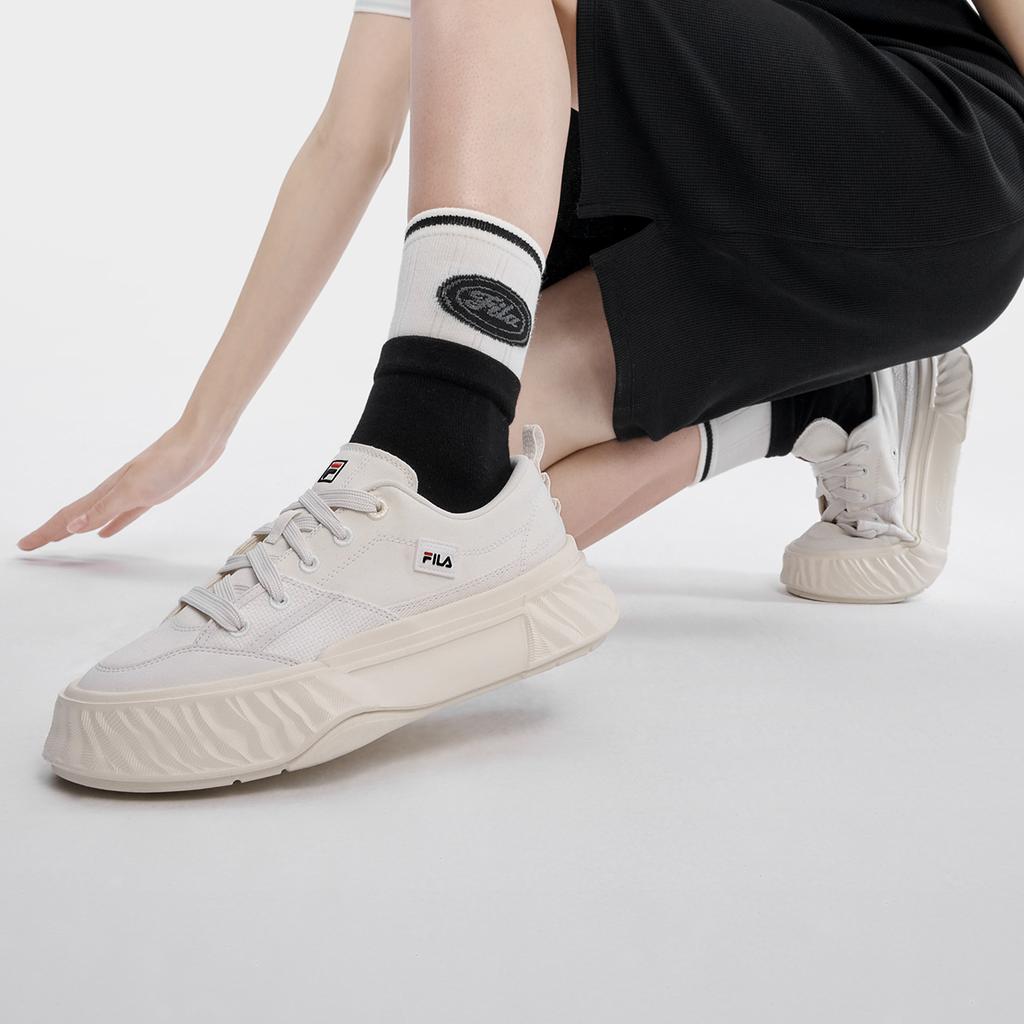 Fila Fosso Casual Shoes Simple Comfortable Low-Top Canvas Shoes Women Sneaker White F12W322301FWA