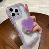 Чехол для телефона с блестящим бриллиантовым сердцем для iPhone 16 15 14 13 12 11 Pro Max Plus, симпатичный 3D-чехол с сердечком, противоударный