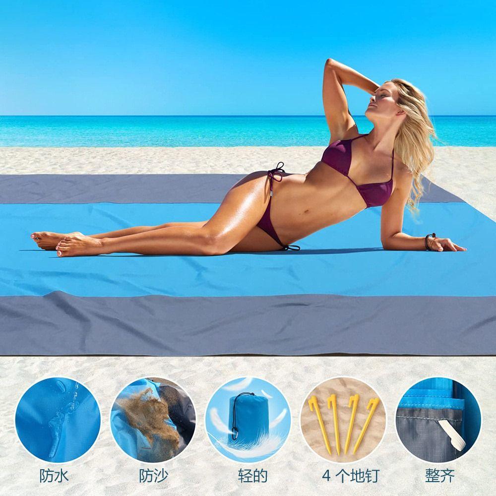 Portable Mattress Outdoor Picnic Pad Folding Camping Mat Waterproof Beach Mat Anti-Sand Blanket