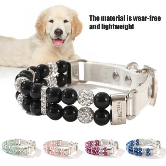 Ошейник для собак, удобный, компактный, удобный в использовании, модный маленький жемчужный ошейник для улицы